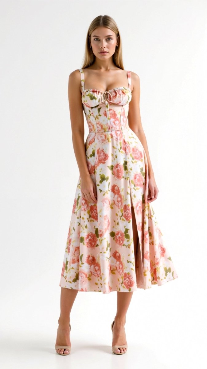 Julia™ | Vestido Midi Elegante - | Benedita Lisboa
