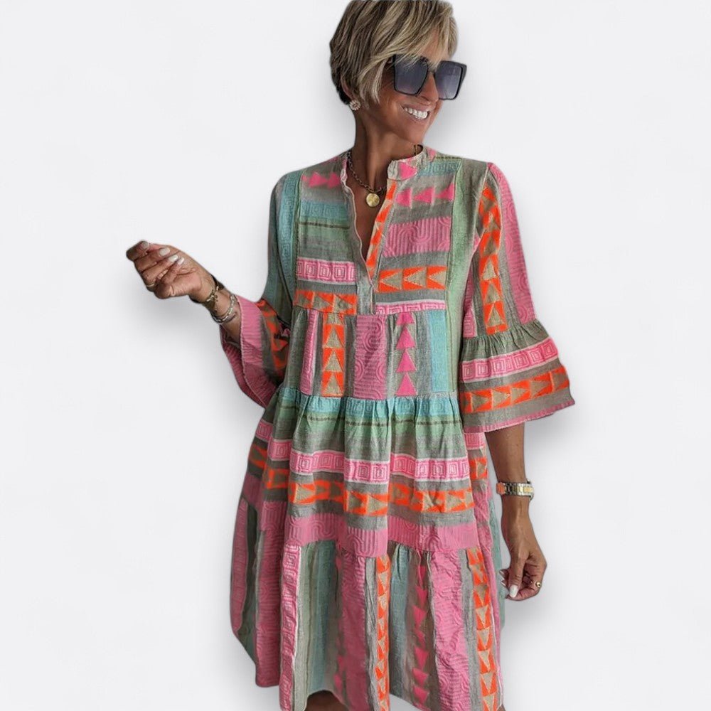Juliane™ | Vestido de baloiço com camadas - | Benedita Lisboa