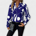 Katherine™ | Blusa elegante de manga comprida com decote em V - | Benedita Lisboa