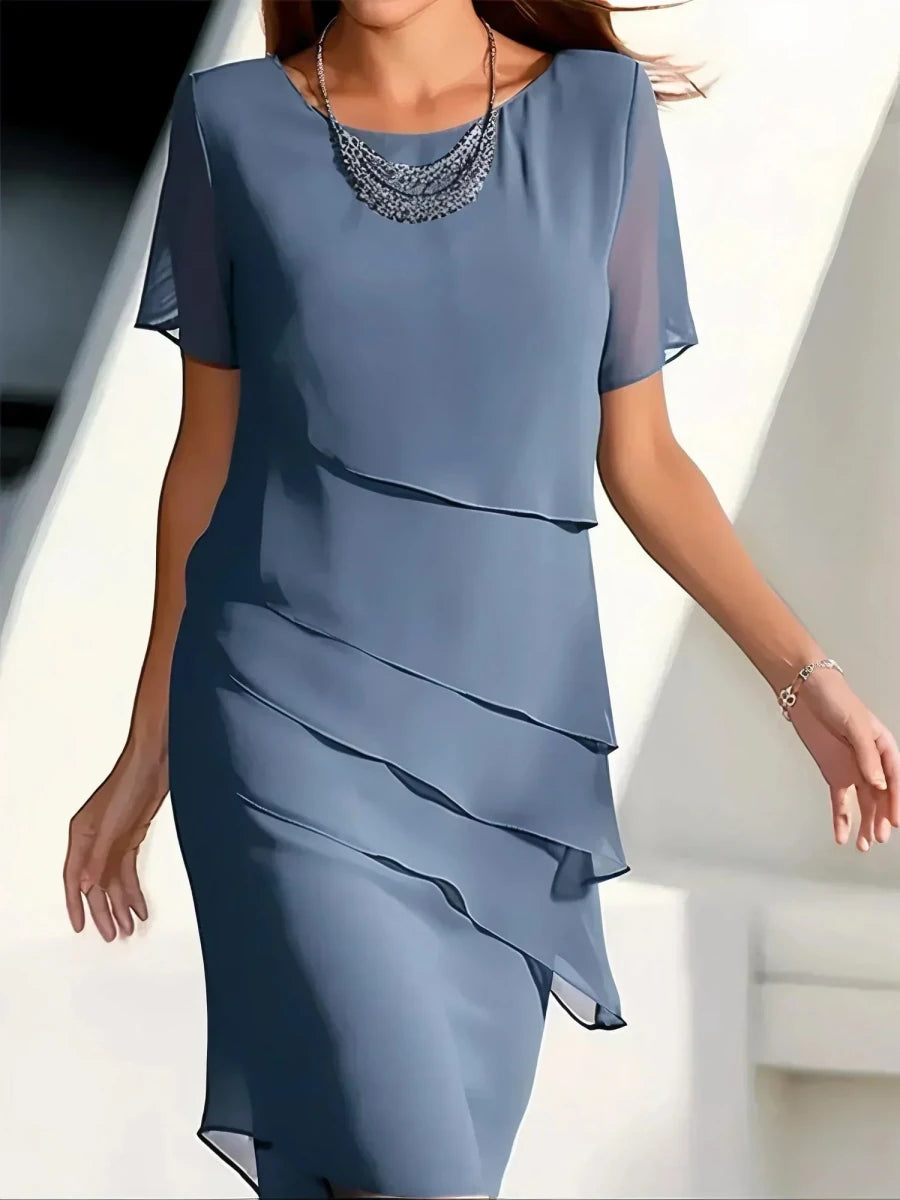 KENDRA™ | Vestido Elegante Fluido em Camadas - Vestido elegante | Benedita Lisboa