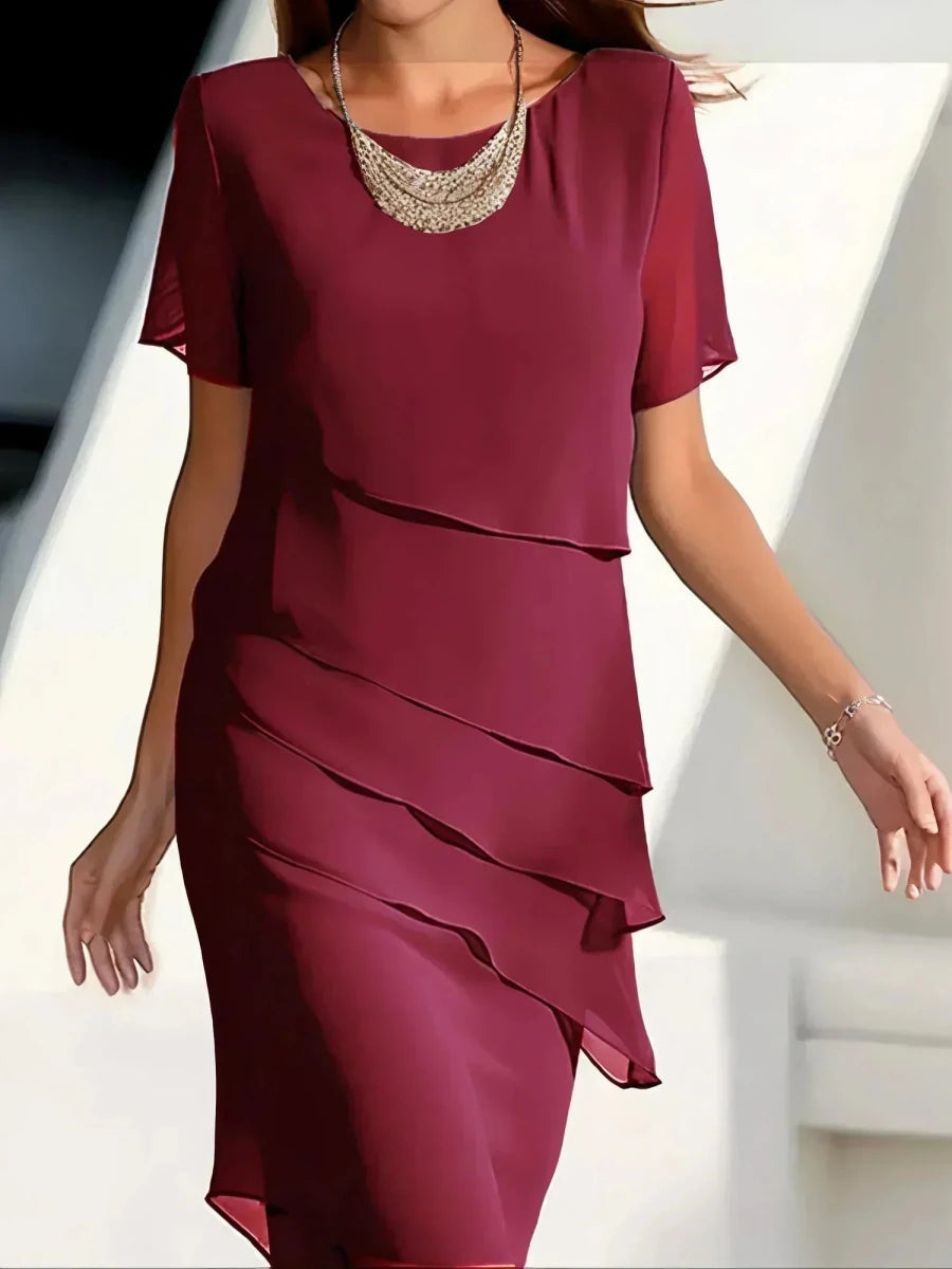 KENDRA™ | Vestido Elegante Fluido em Camadas - Vestido elegante | Benedita Lisboa