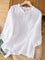 Kissina™ | Blusa de Algodão e Linho Bordada - | Benedita Lisboa