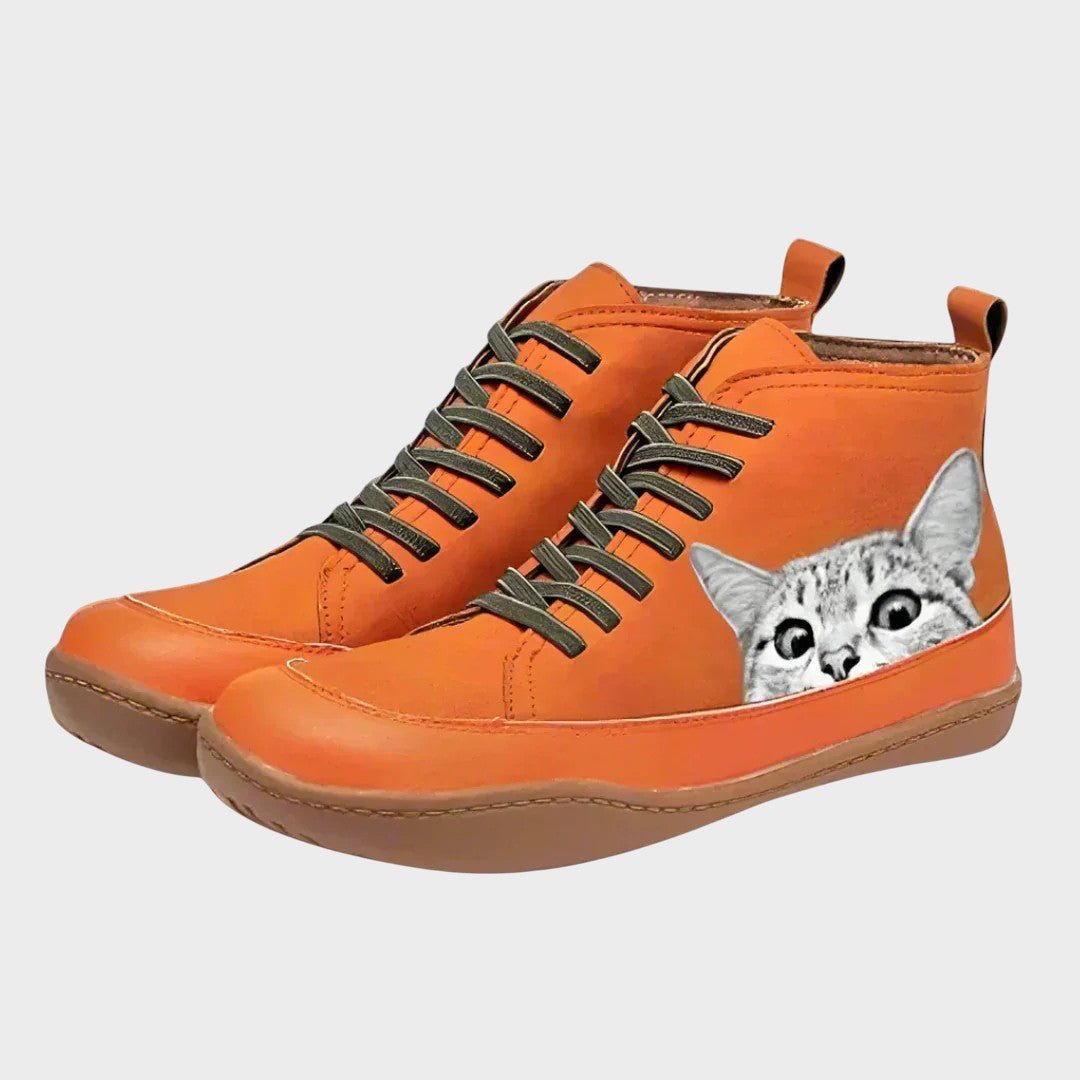 Kitty™ | Botas de couro para amantes de gatos - | Benedita Lisboa