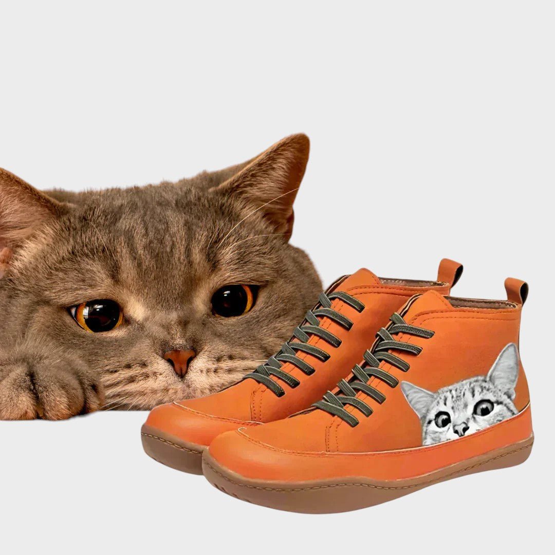 Kitty™ | Botas de couro para amantes de gatos - | Benedita Lisboa