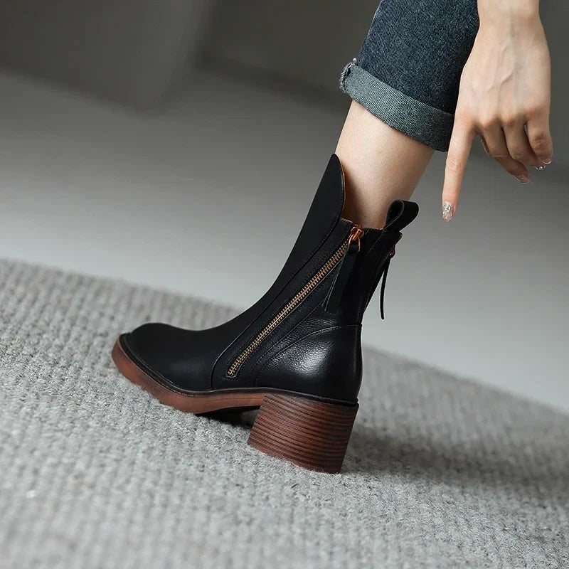 Klara™ - Botas em pele - | Benedita Lisboa