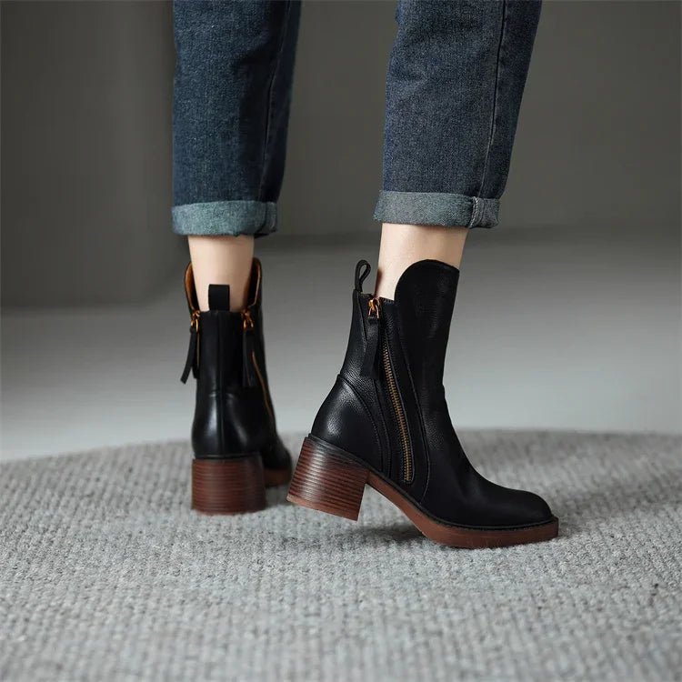 Klara™ - Botas em pele - | Benedita Lisboa