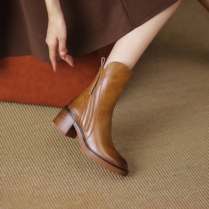 Klara™ - Botas em pele - | Benedita Lisboa