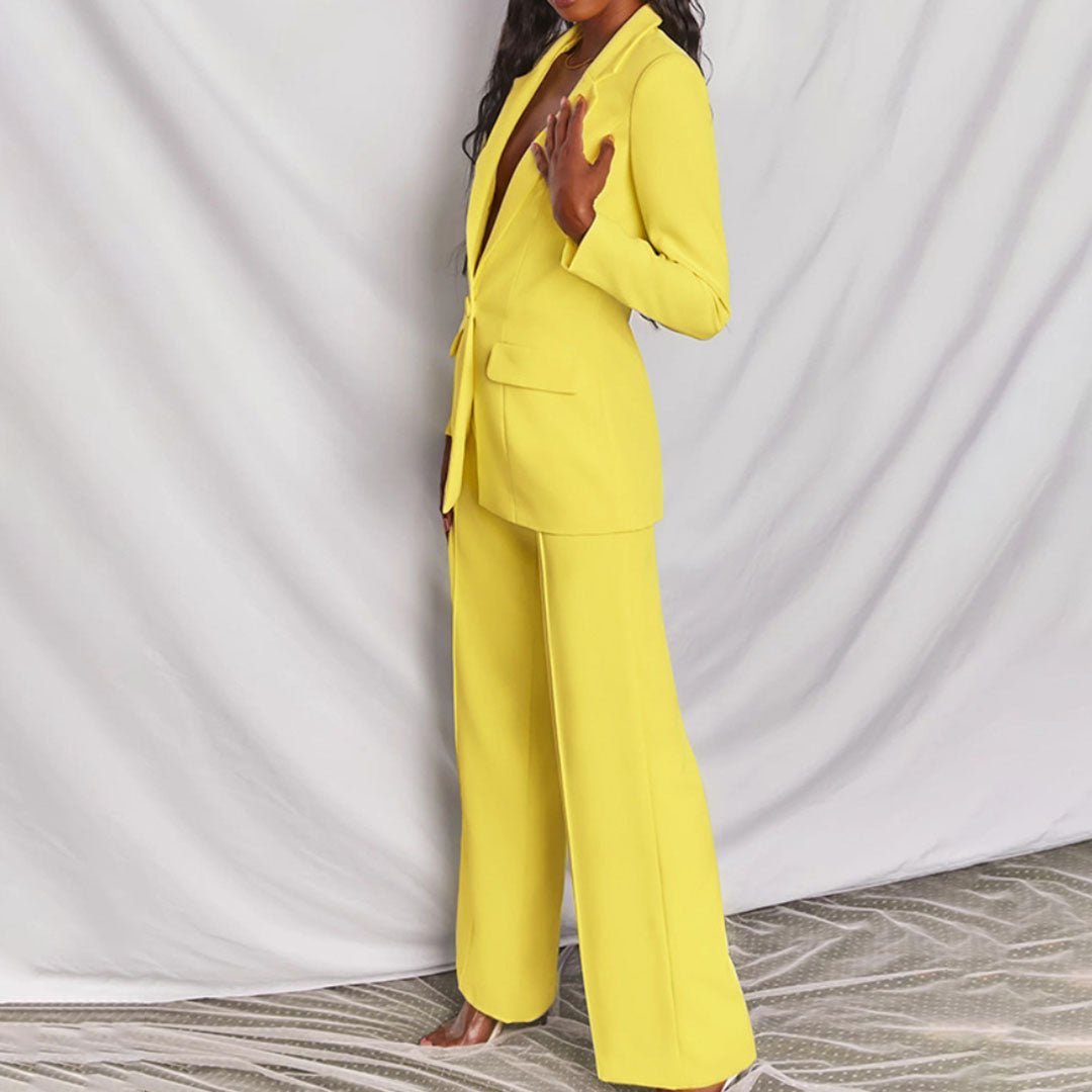 Lara™ | Elegante Blazer e Conjunto de Calças - | Benedita Lisboa