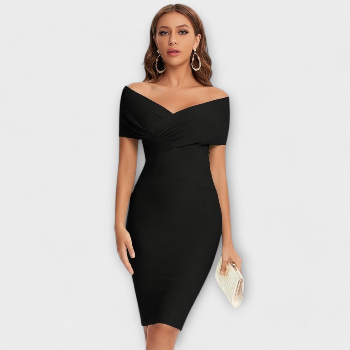 Lara™ | Mini vestido elegante com decote em V - | Benedita Lisboa