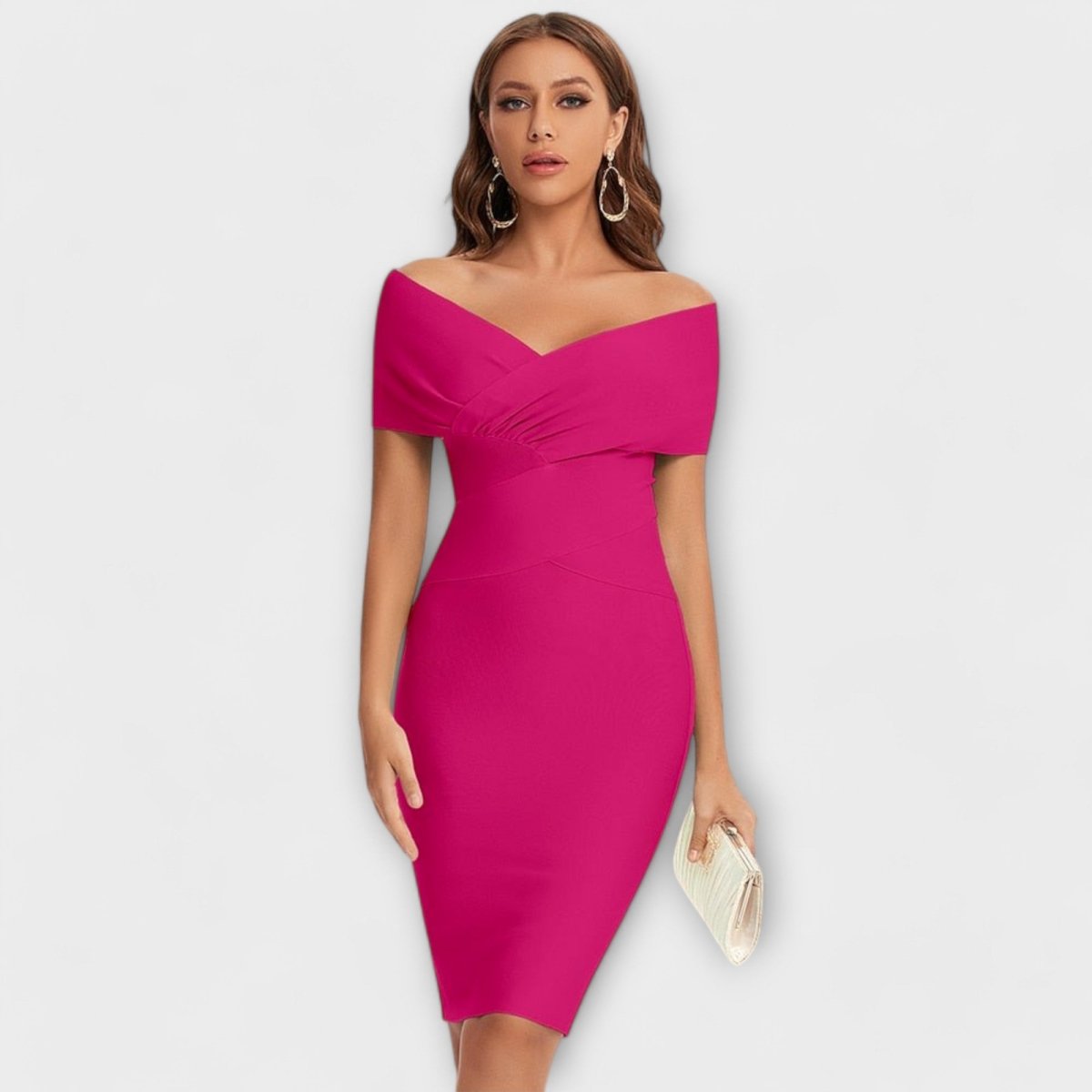 Lara™ | Mini vestido elegante com decote em V - | Benedita Lisboa