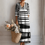 Lara™ | Vestido Estampado Gráfico - Vestido | Benedita Lisboa