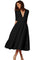 Laura™ | Vestido Midi Feminino Com Corte Em A, Decote Em V - | Benedita Lisboa
