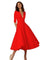 Laura™ | Vestido Midi Feminino Com Corte Em A, Decote Em V - | Benedita Lisboa