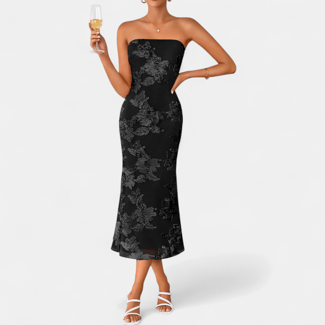 Leonor™ | Vestido Bordado Floral Super Elegante - | Benedita Lisboa