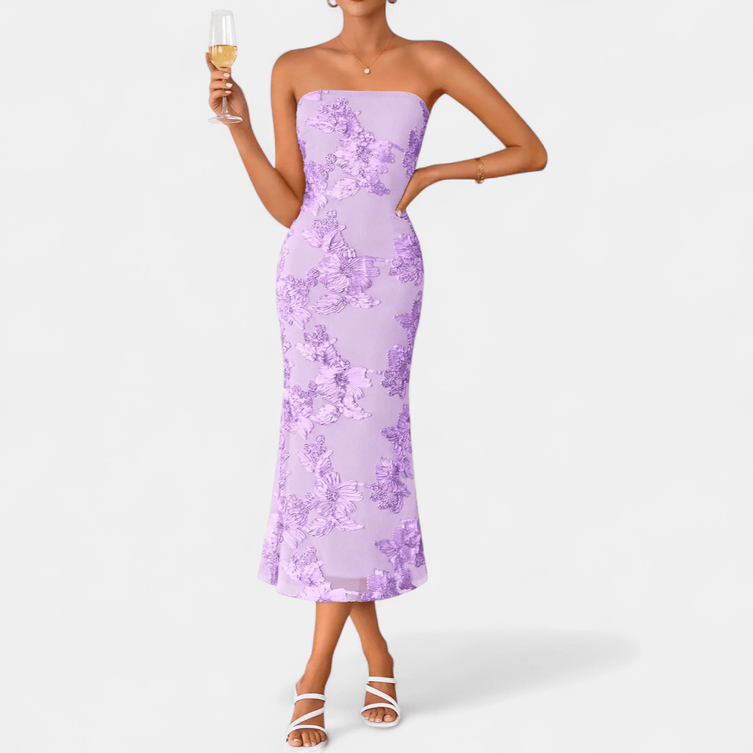 Leonor™ | Vestido Bordado Floral Super Elegante - | Benedita Lisboa