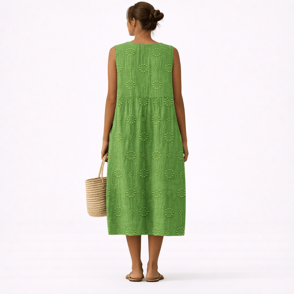Leonor™ | Vestido Midi Fresco para o Dia a Dia - Vestido | Benedita Lisboa