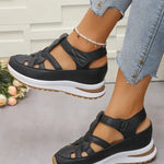 Lídia™ | Sandálias Ortopédicas Max Comfort com Atacadores de Velcro - | Benedita Lisboa