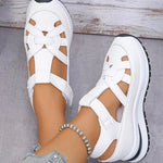 Lídia™ | Sandálias Ortopédicas Max Comfort com Atacadores de Velcro - | Benedita Lisboa