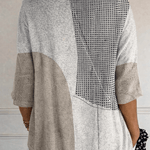 Liliana™ | Camisola de Malha, Com Padrão Abstrato e Intemporal - | Benedita Lisboa