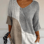 Liliana™ | Camisola de Malha, Com Padrão Abstrato e Intemporal - | Benedita Lisboa