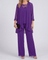 Liliana™ | Conjunto de Casaco Fluido e Calça de Perna Larga Roxo - set | Benedita Lisboa