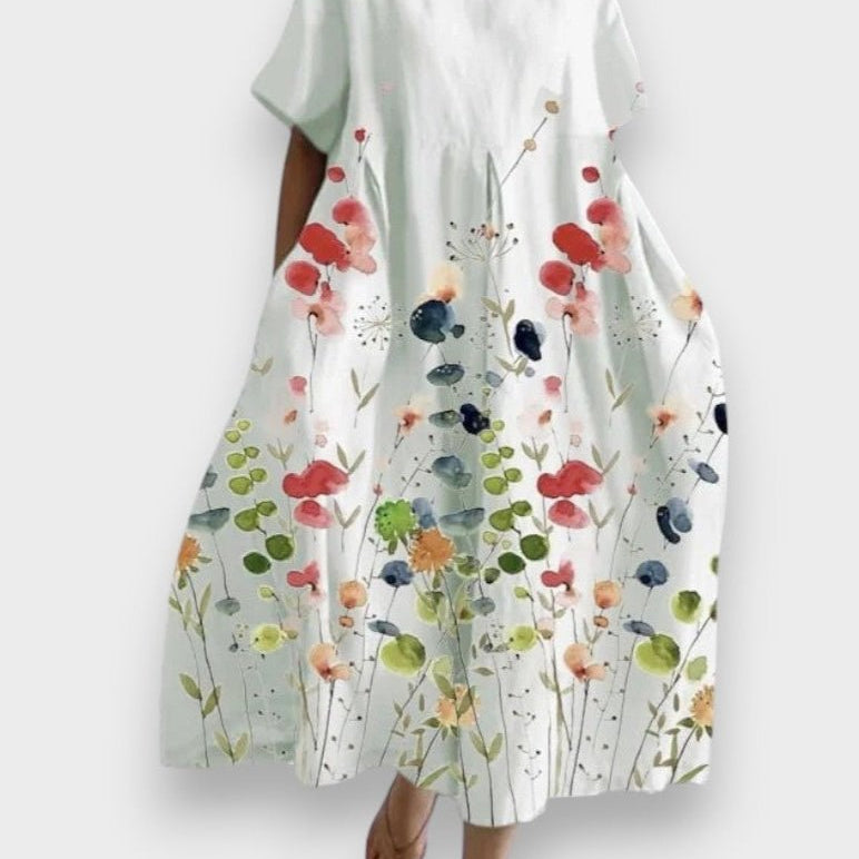 LILIANA™ | Vestido longo casual com liberdade de movimento e estilo floral para os dias de verão - | Benedita Lisboa