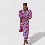 Lily™ | Vestido Fuego Tropical - | Benedita Lisboa