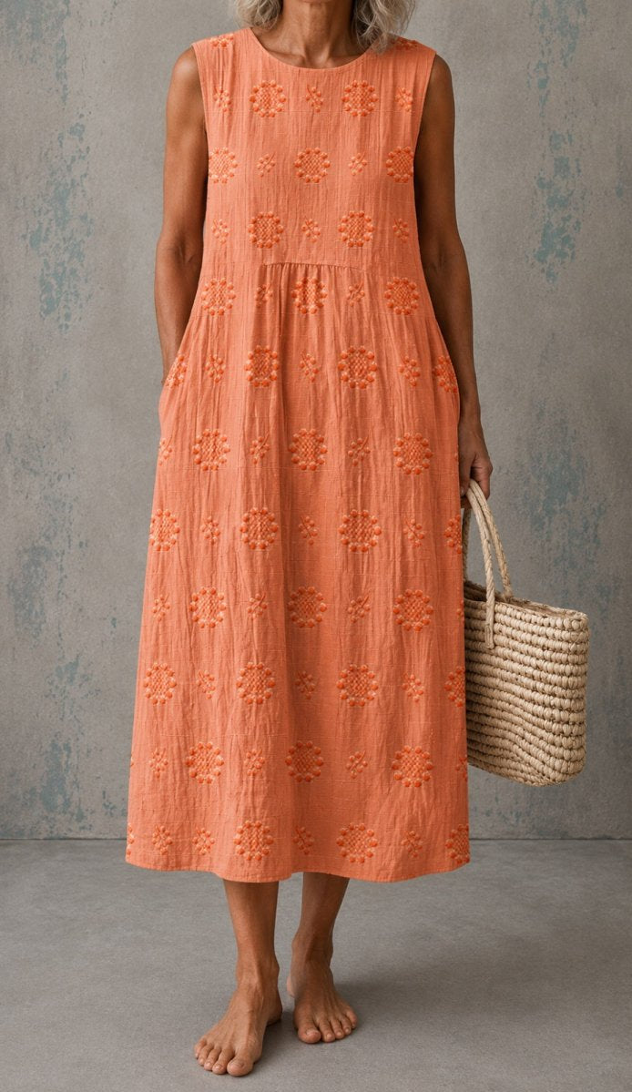 Linda | Vestido de Linho Sem Mangas - | Benedita Lisboa