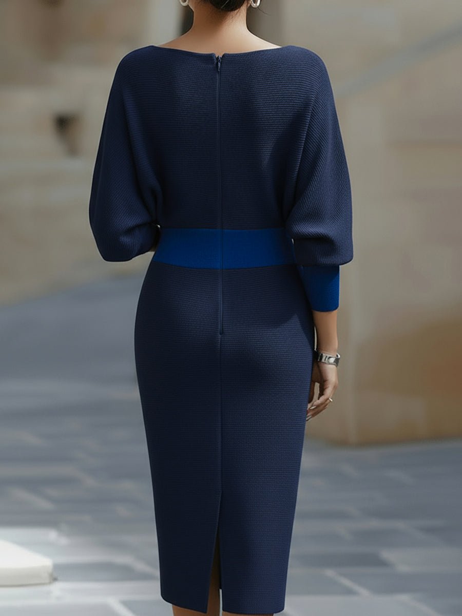 LIORA™ | Vestido Médio com Mangas Elegante - | Benedita Lisboa