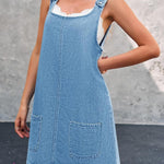 Lisa™ | Vestido de Alças em Denim Perfeito para o Verão - | Benedita Lisboa
