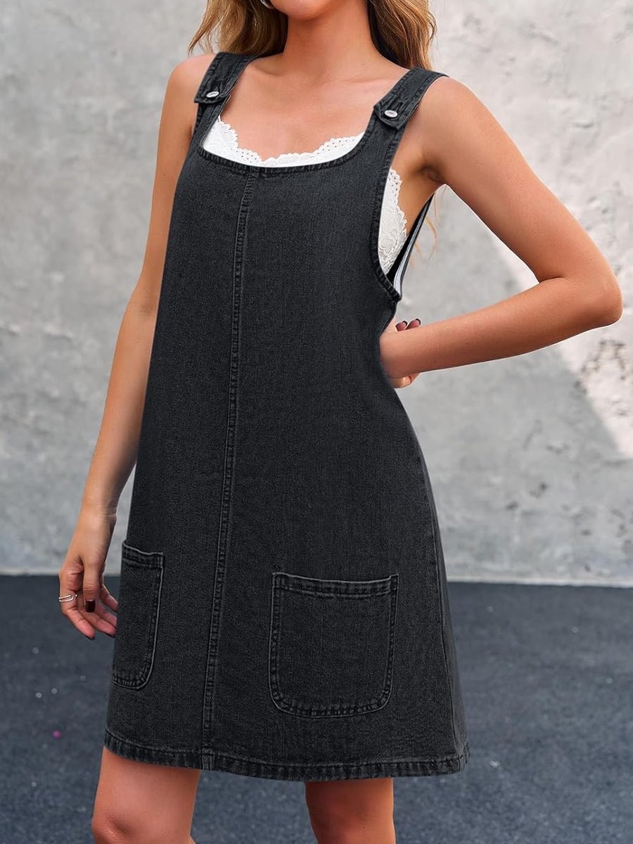 Lisa™ | Vestido de Alças em Denim Perfeito para o Verão - | Benedita Lisboa