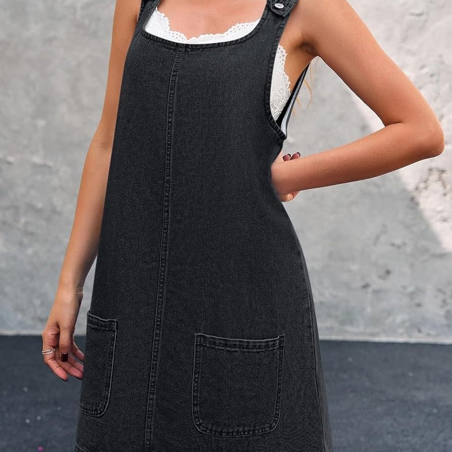 Lisa™ | Vestido de Alças em Denim Perfeito para o Verão - | Benedita Lisboa