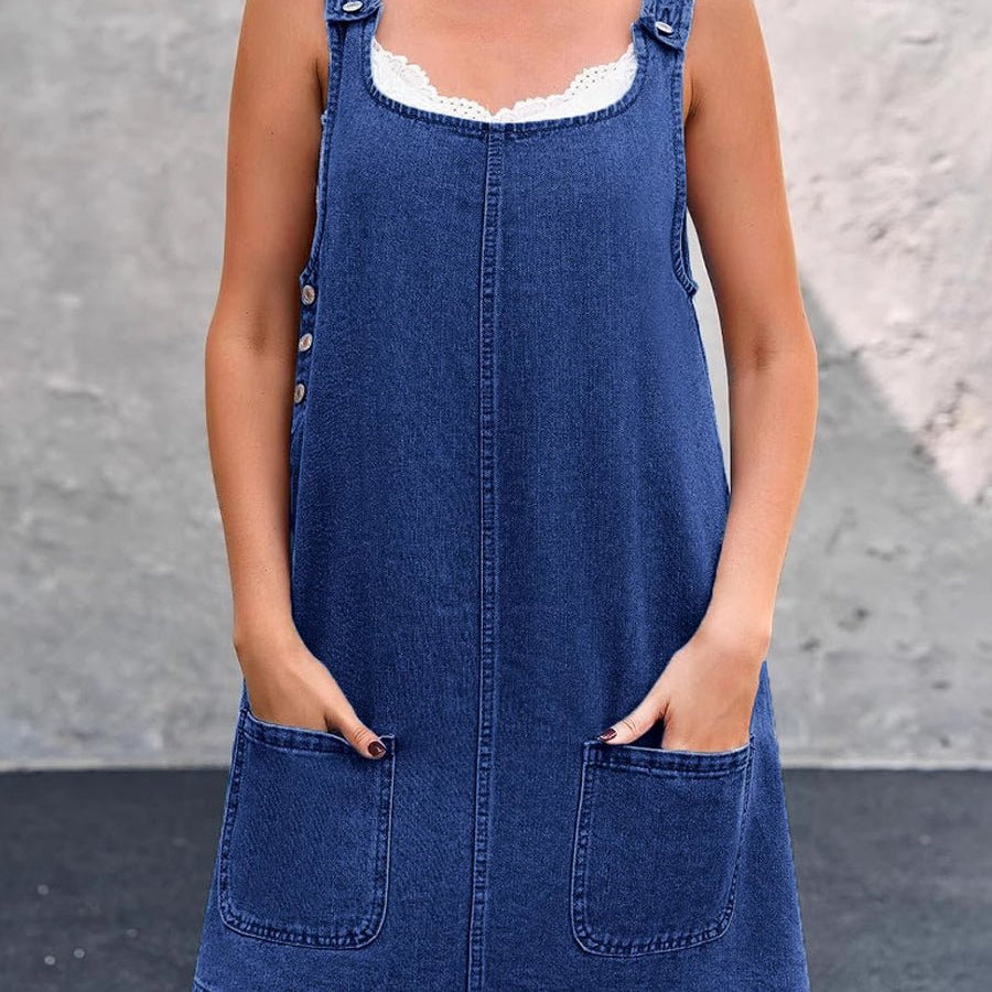 Lisa™ | Vestido de Alças em Denim Perfeito para o Verão - | Benedita Lisboa