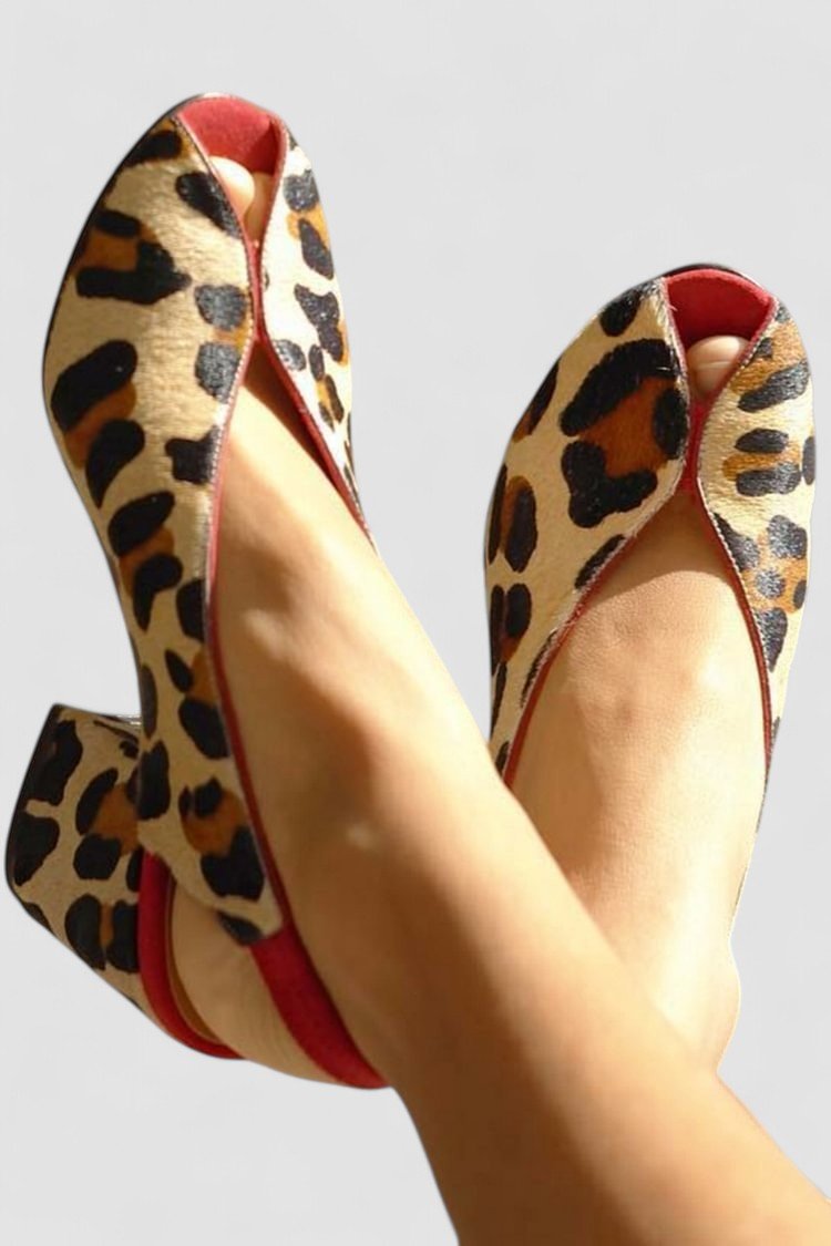 Louison™ | Sandálias com padrão leopardo - | Benedita Lisboa