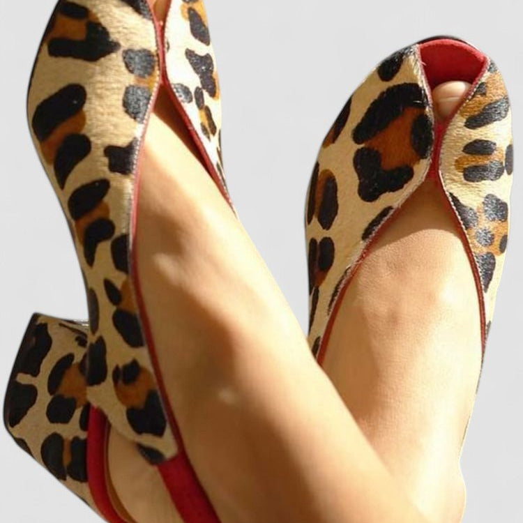 Louison™ | Sandálias com padrão leopardo - | Benedita Lisboa