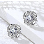 Lourdes - Brincos Dourados em Espiral com Cristais - Earrings | Benedita Lisboa