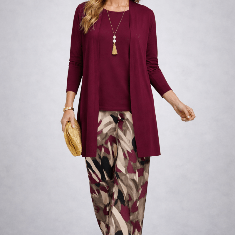 Luana™ | Conjunto de 3 Peças Roxo - | Benedita Lisboa