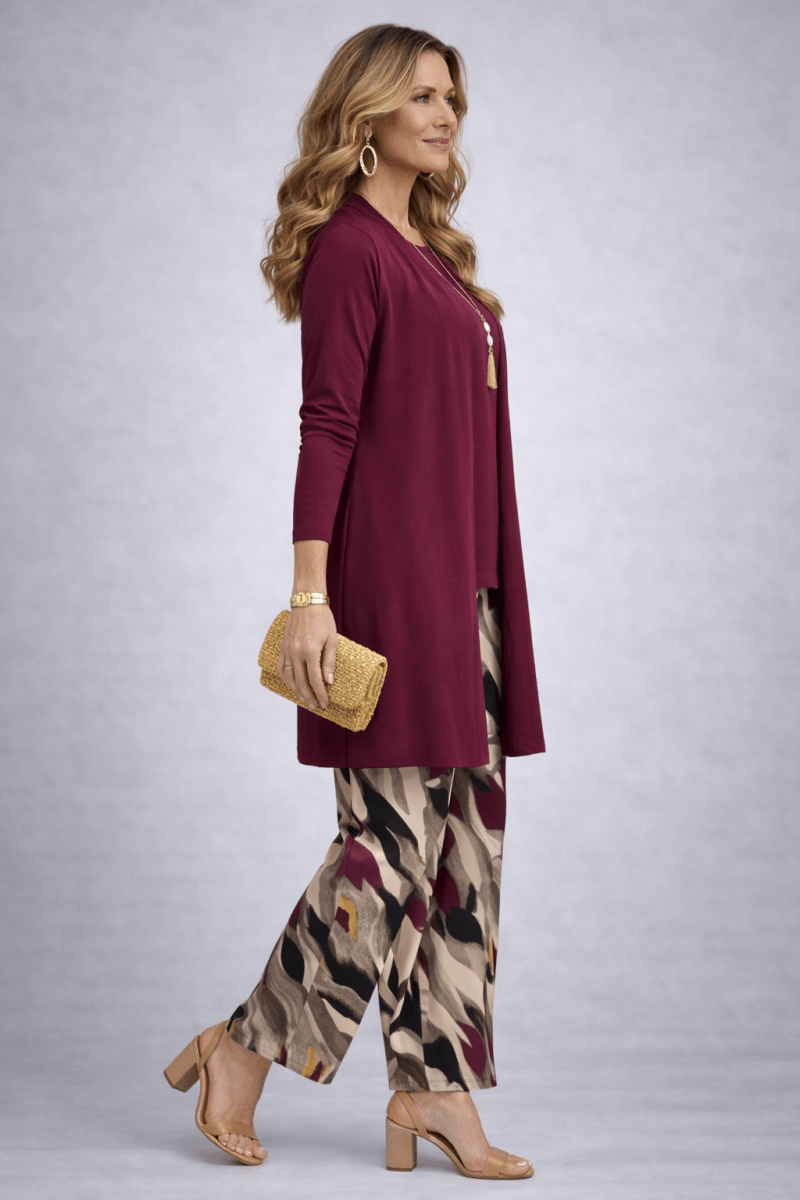 Luana™ | Conjunto de 3 Peças Roxo - | Benedita Lisboa