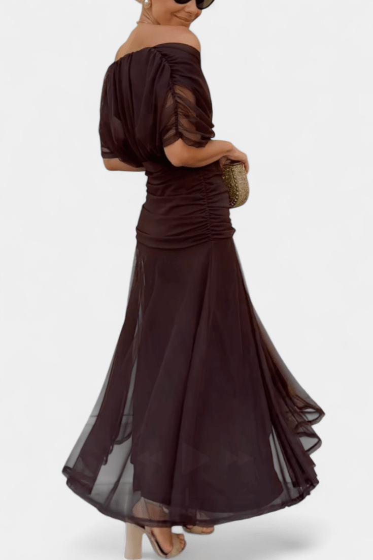 Luana™ | Vestido elegante com decote em V - | Benedita Lisboa