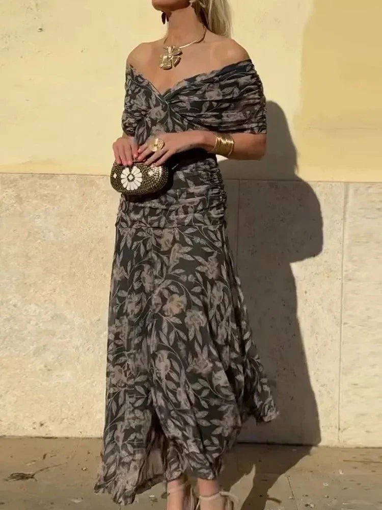 Luana™ | Vestido elegante com decote em V - | Benedita Lisboa