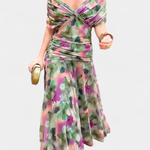 Luana™ | Vestido elegante com decote em V - | Benedita Lisboa