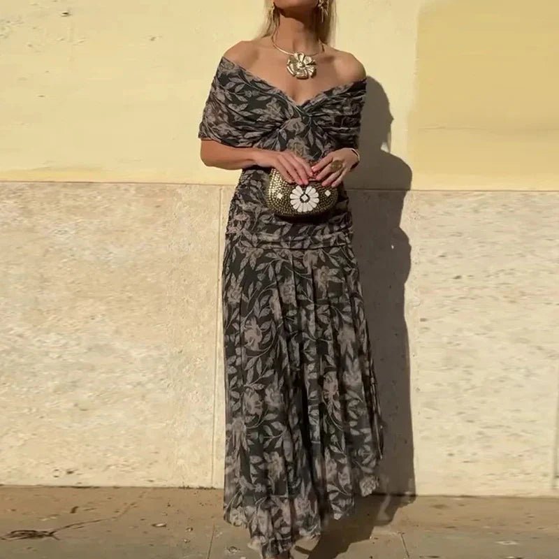 Luana™ | Vestido elegante com decote em V - | Benedita Lisboa