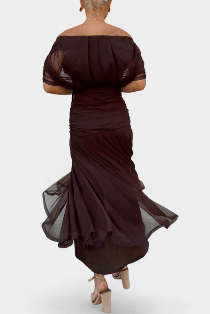 Luana™ | Vestido elegante com decote em V - | Benedita Lisboa