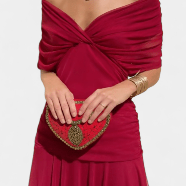 Luana™ | Vestido elegante com decote em V - | Benedita Lisboa