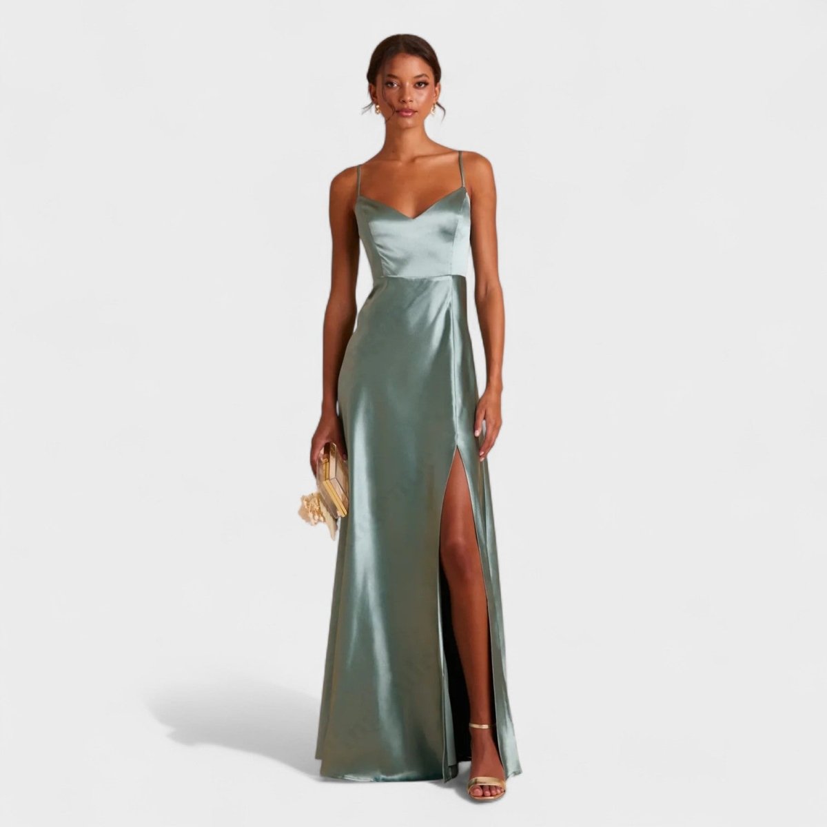 Lucía Satin™ | Vestido comprido - | Benedita Lisboa