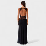 Lucinda™ | Vestido comprido de renda preto - | Benedita Lisboa