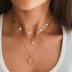 LumaLux Colar Dourado Exclusivo - Motivo Lua Delicado - | Benedita Lisboa
