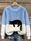 LUNA™ | Felpa Feminina com Estampa de Gato - Suéter casual estampada | Benedita Lisboa