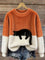LUNA™ | Felpa Feminina com Estampa de Gato - Suéter casual estampada | Benedita Lisboa