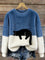 LUNA™ | Felpa Feminina com Estampa de Gato - Suéter casual estampada | Benedita Lisboa
